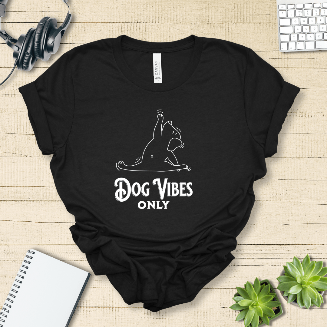 T-Shirt Black Heather / S Dog Vibes Only Premium Unisex Tee - Fun Casual Wear for Dog Lovers --reallyintothat