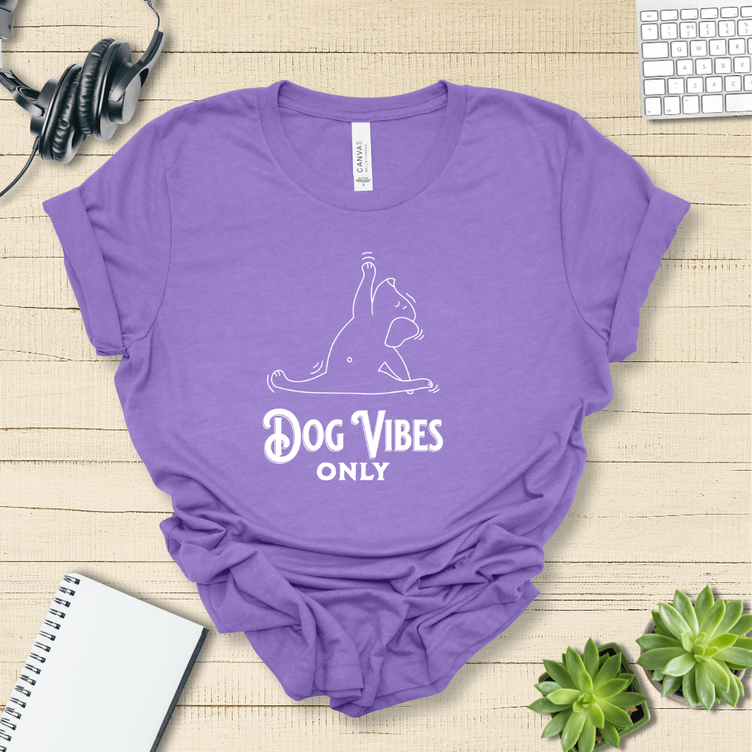 T-Shirt Heather Team Purple / S Dog Vibes Only Premium Unisex Tee - Fun Casual Wear for Dog Lovers --reallyintothat