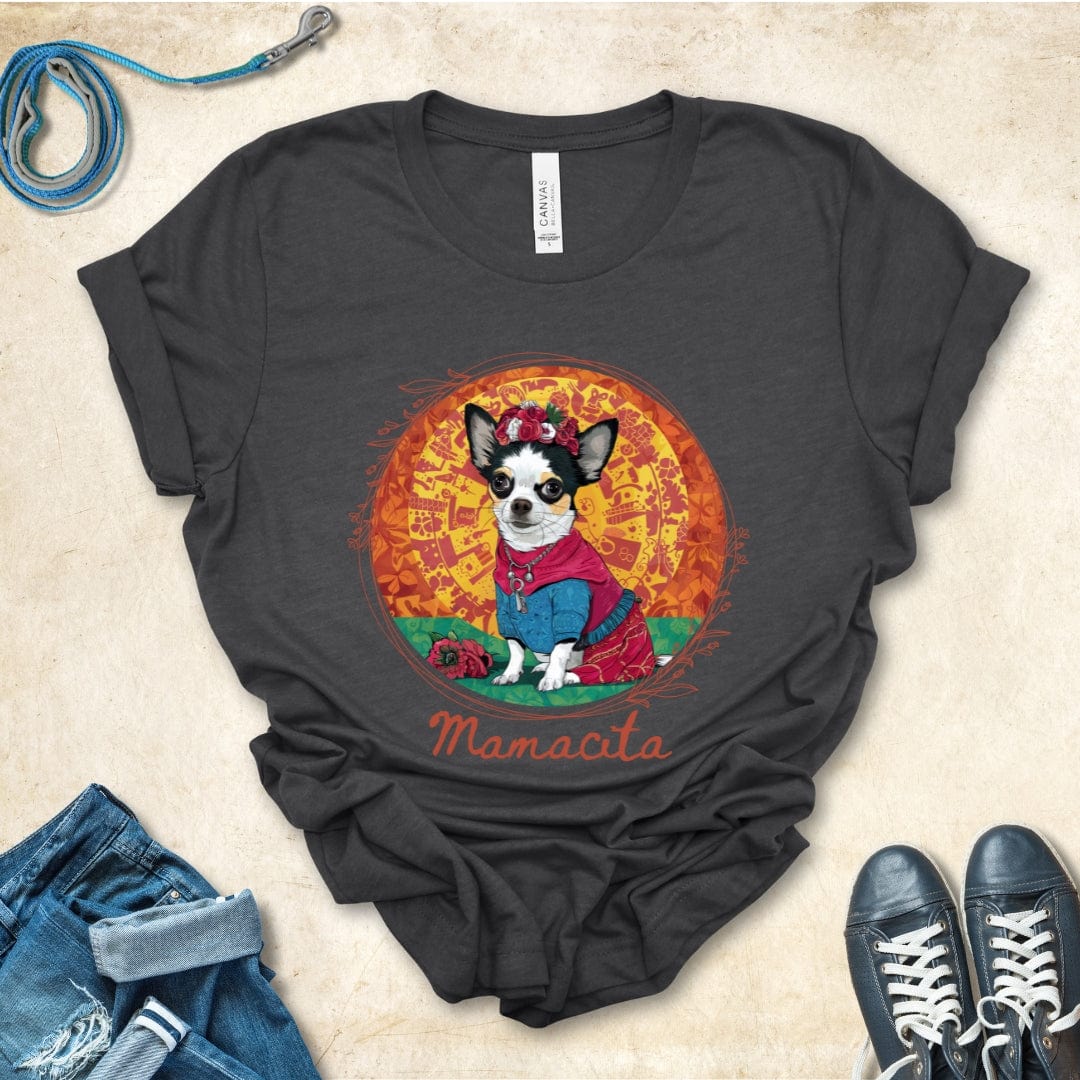 T-Shirt Dark Grey Heather / S Mamacita Luna Chihuahua Design Premium Unisex Tee --reallyintothat