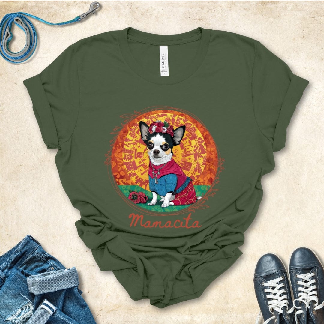 T-Shirt Military Green / S Mamacita Luna Chihuahua Design Premium Unisex Tee --reallyintothat