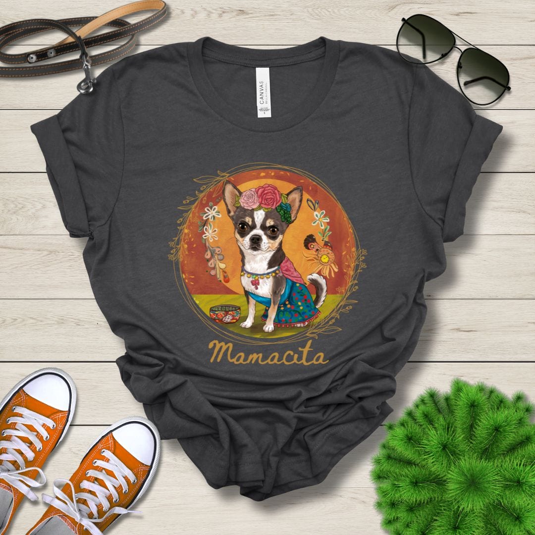 T-Shirt Dark Grey Heather / S Mamacita Sofia Chihuahua Design Premium Unisex Tee --reallyintothat